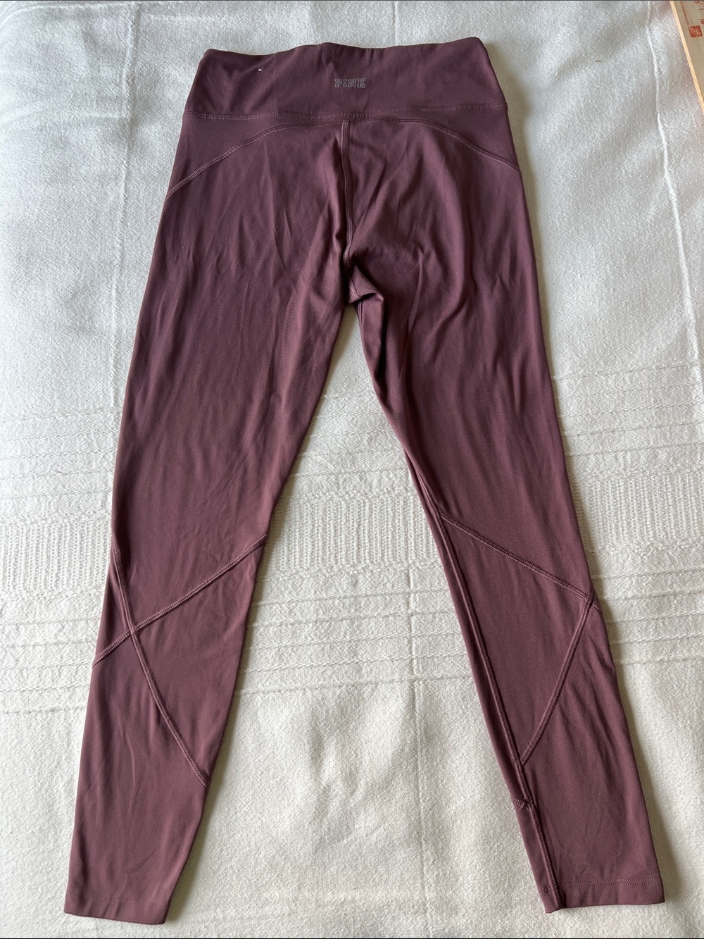 PINK by Victoria’s Secret Seam-Detail Leggings in Mauve Brown